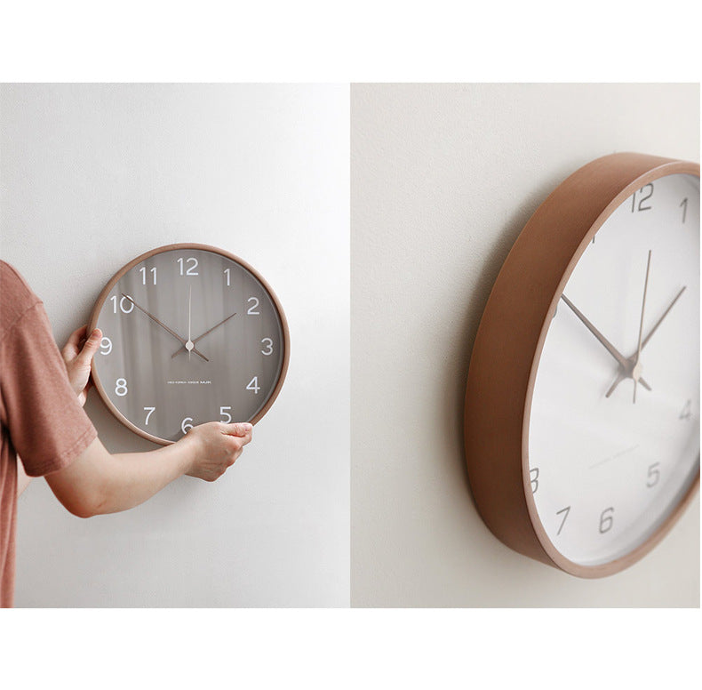 Minimalist Solid Wood Round Wall Clock