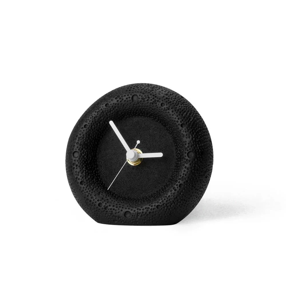 Nordic Sandstone Desk Clock Round Minimalist