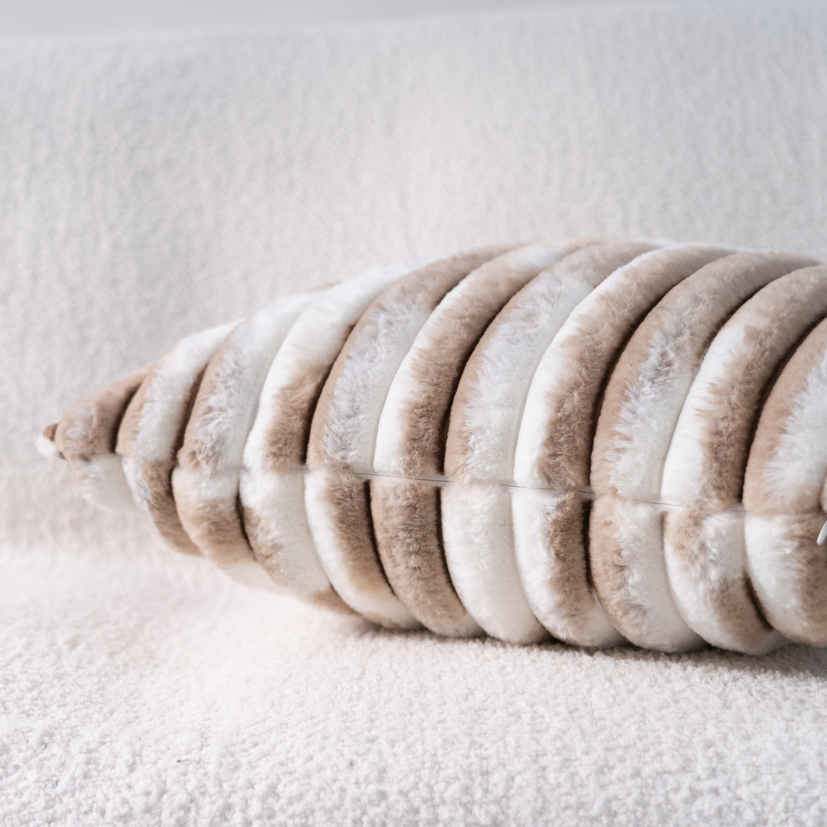Faux Fur Pillow Cover Set with Cozy Textures