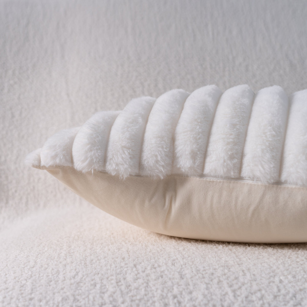 Faux Fur Pillow Cover Set with Cozy Textures