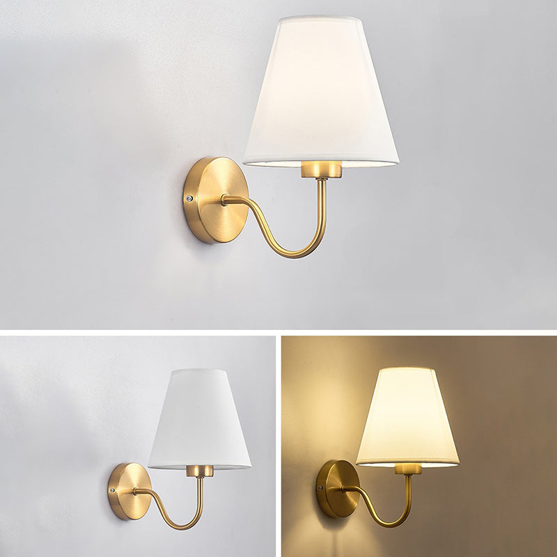 Nordic Iron Wall Sconce with Tapered Shade