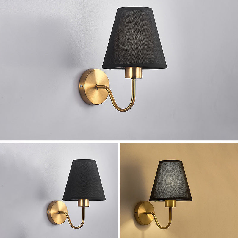 Nordic Iron Wall Sconce with Tapered Shade