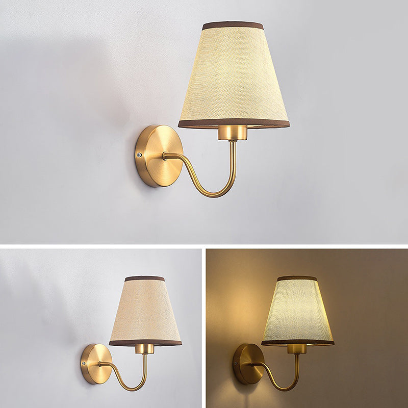 Nordic Iron Wall Sconce with Tapered Shade