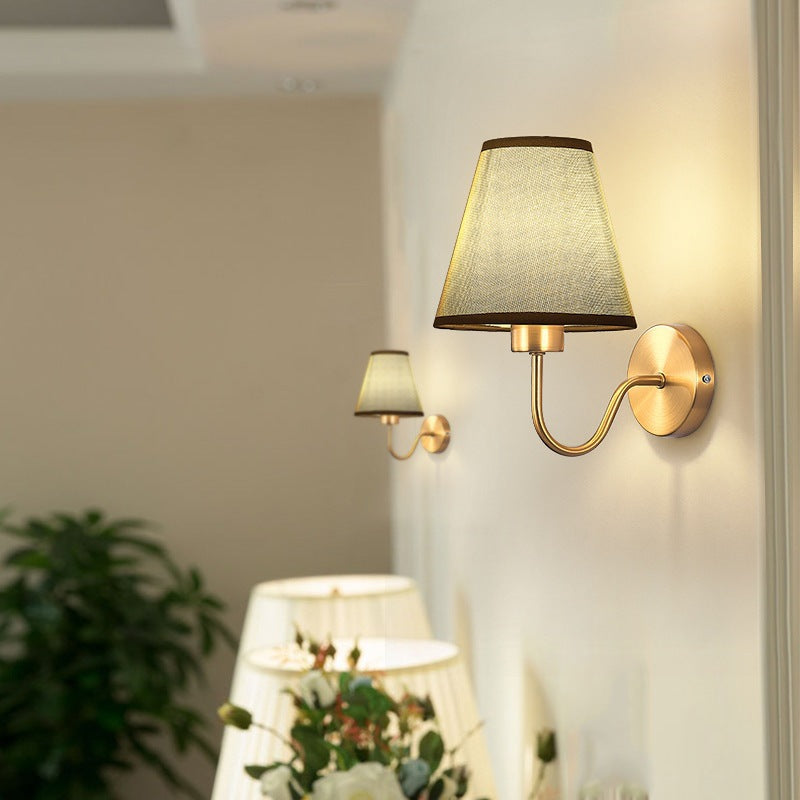 Nordic Iron Wall Sconce with Tapered Shade