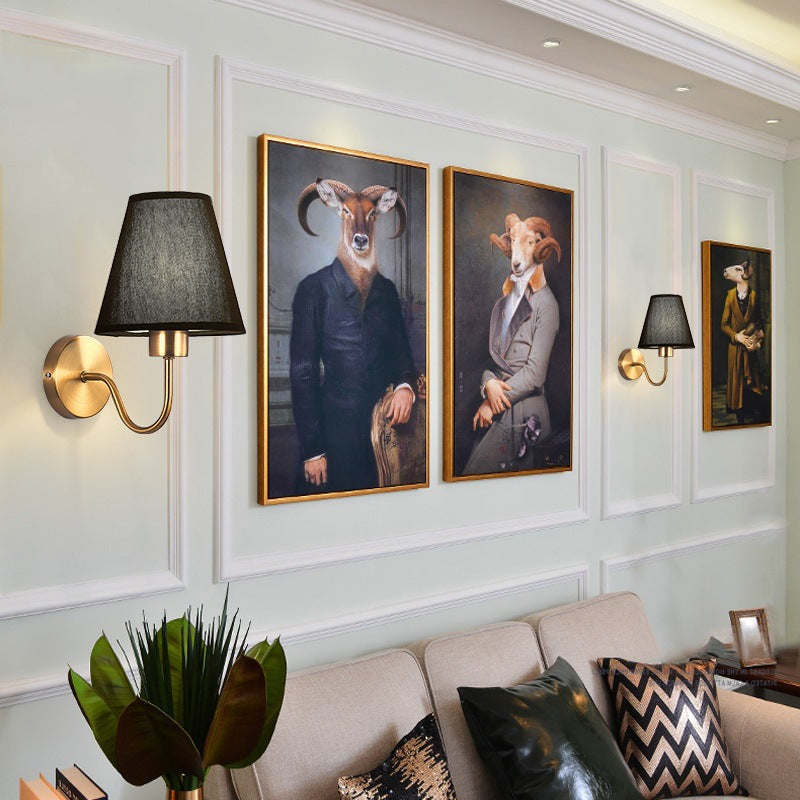 Nordic Iron Wall Sconce with Tapered Shade