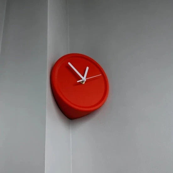 Nordic Resin Corner Wall Clock Round Shape