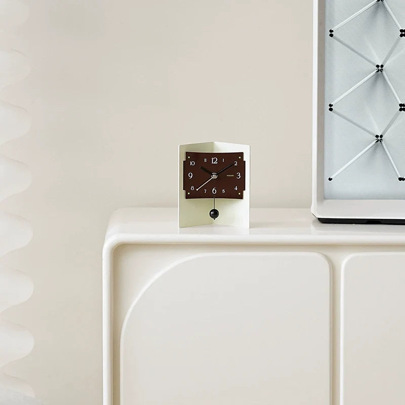 Acrylic Silent Desk Clock with Storage Tray