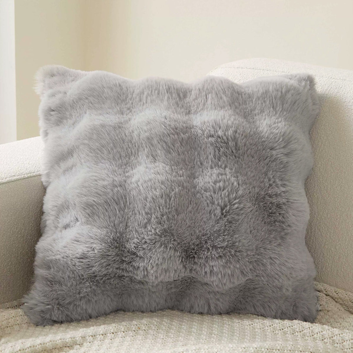 Soft Faux Fur Pillow Cover with Hidden Zipper