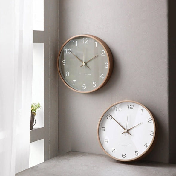 Minimalist Solid Wood Round Wall Clock