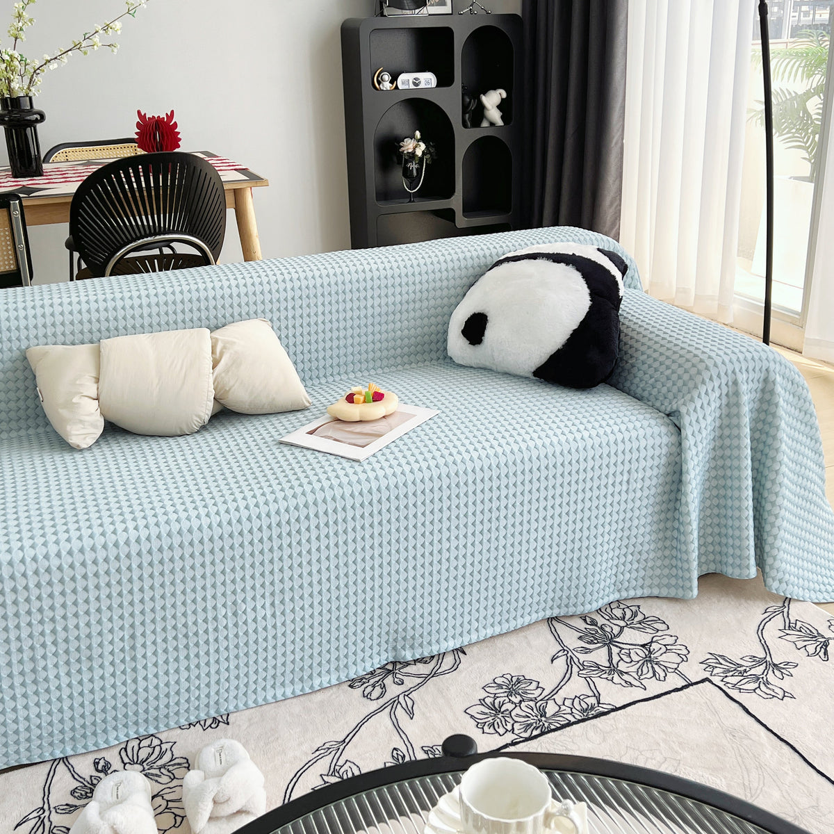 Cooling Textured Sofa Cover with Soft Drape