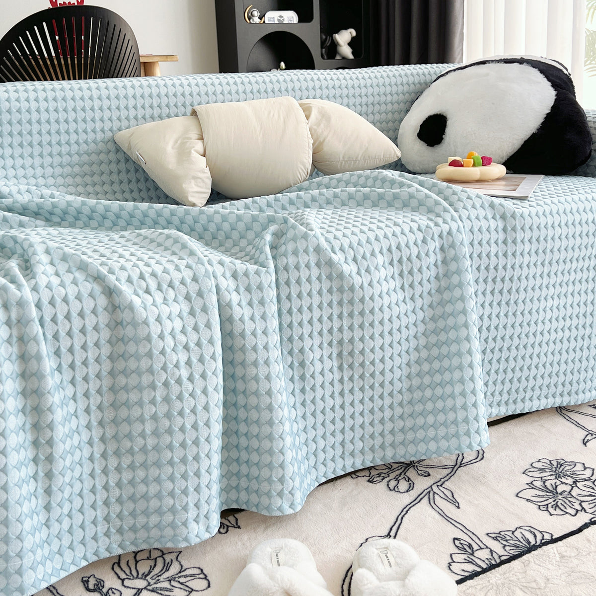 Cooling Textured Sofa Cover with Soft Drape