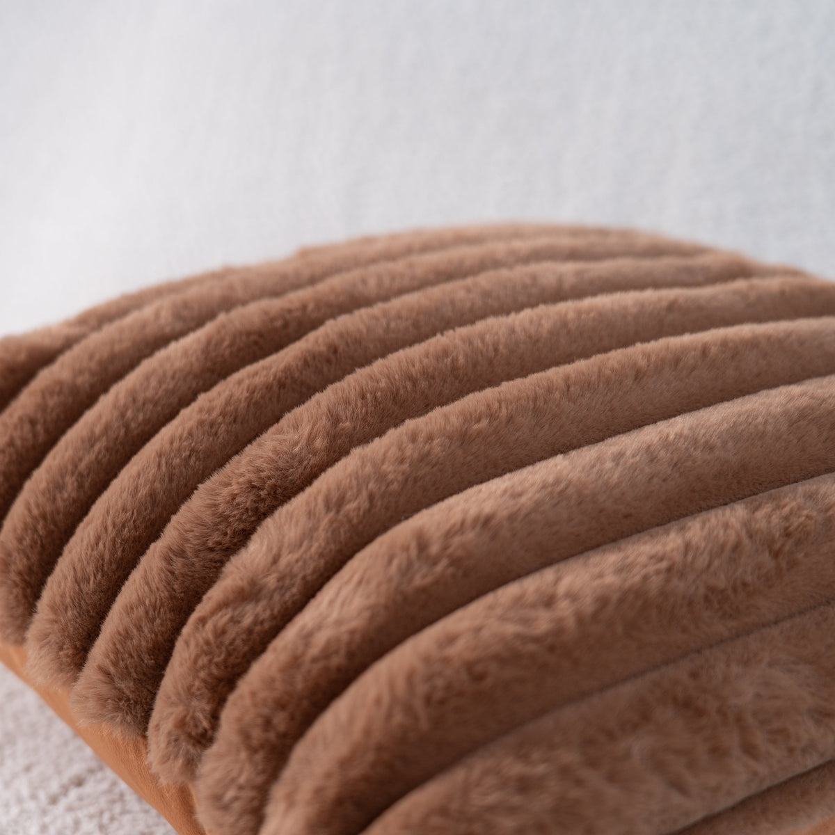 Faux Fur Pillow Cover Set with Cozy Textures