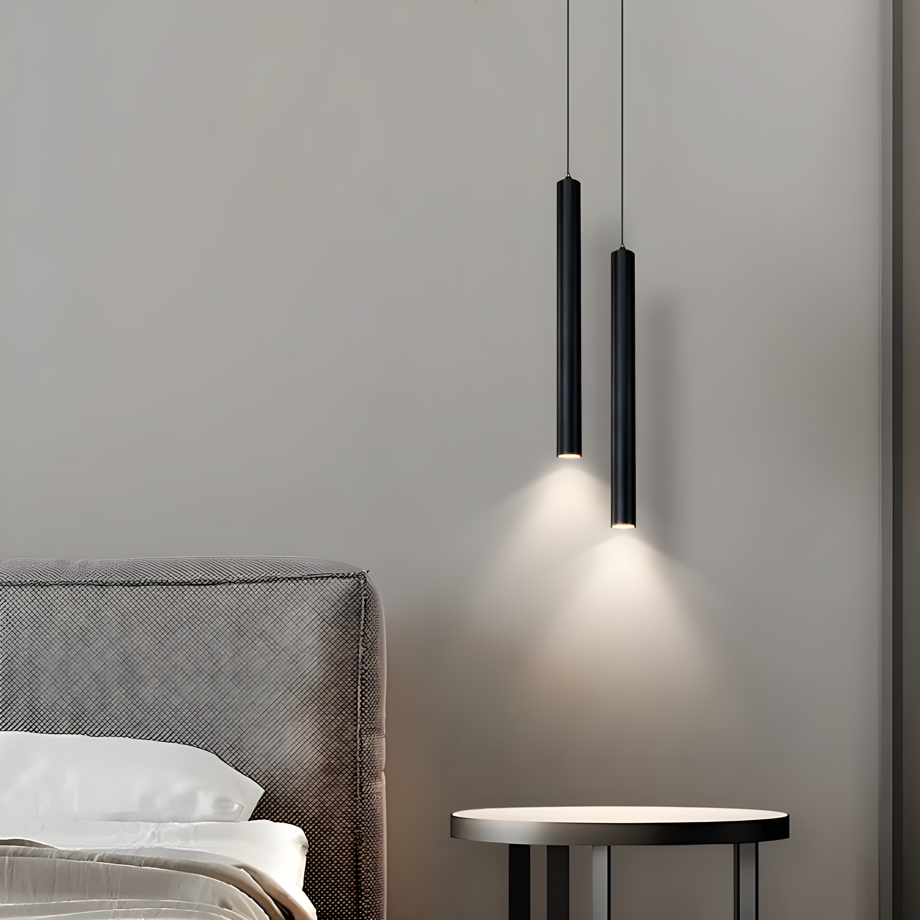 Modern Dual LED Pendant with Slim Cylinders