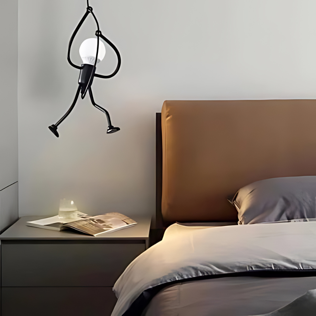 Modern Figure Pendant Light with LED Globe
