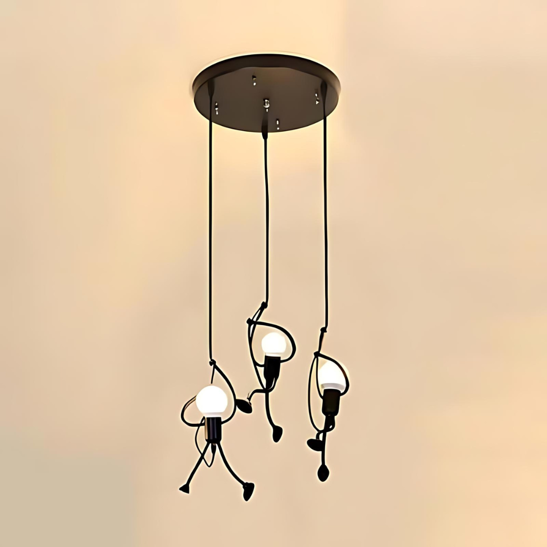 Modern Figure Pendant Light with LED Globe