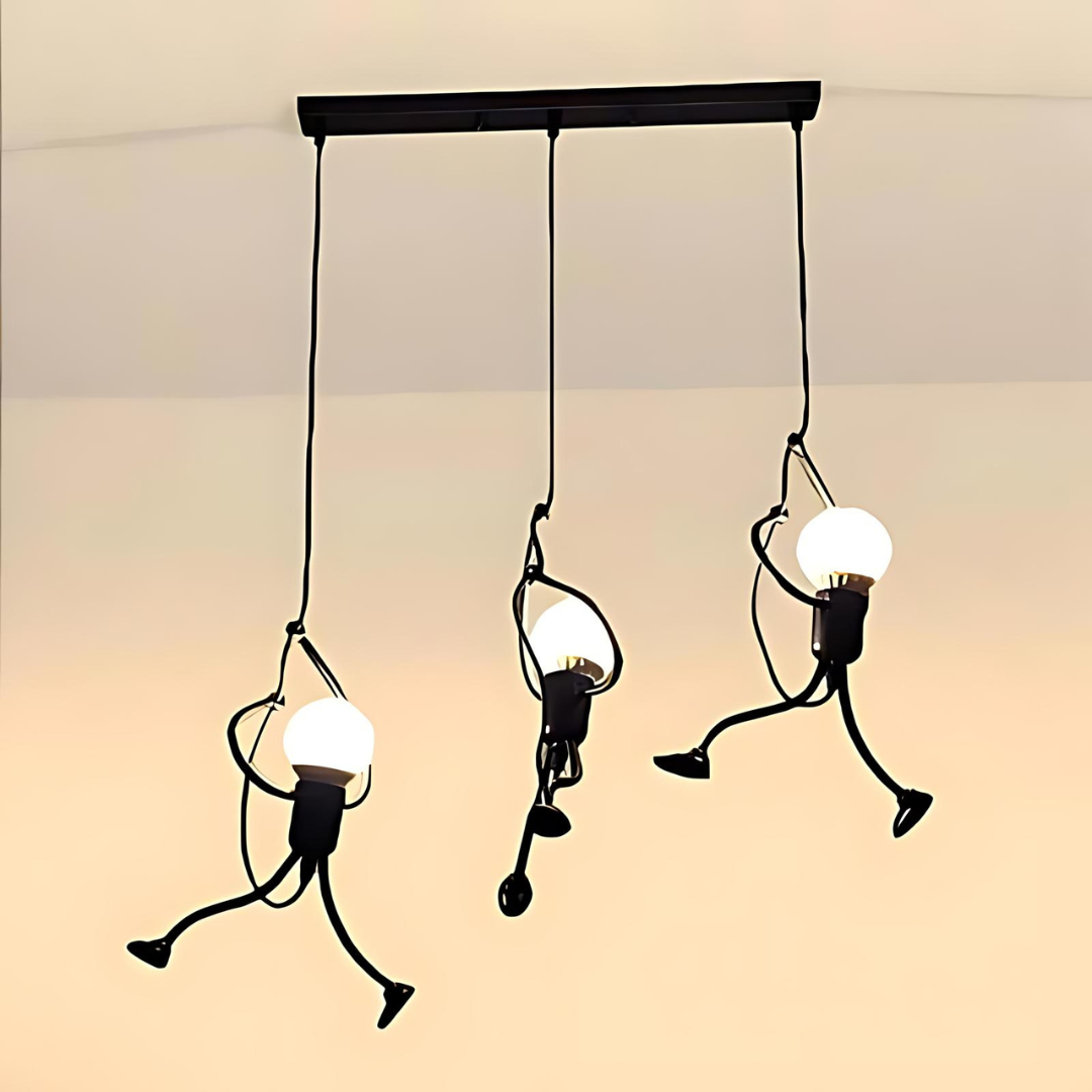 Modern Figure Pendant Light with LED Globe