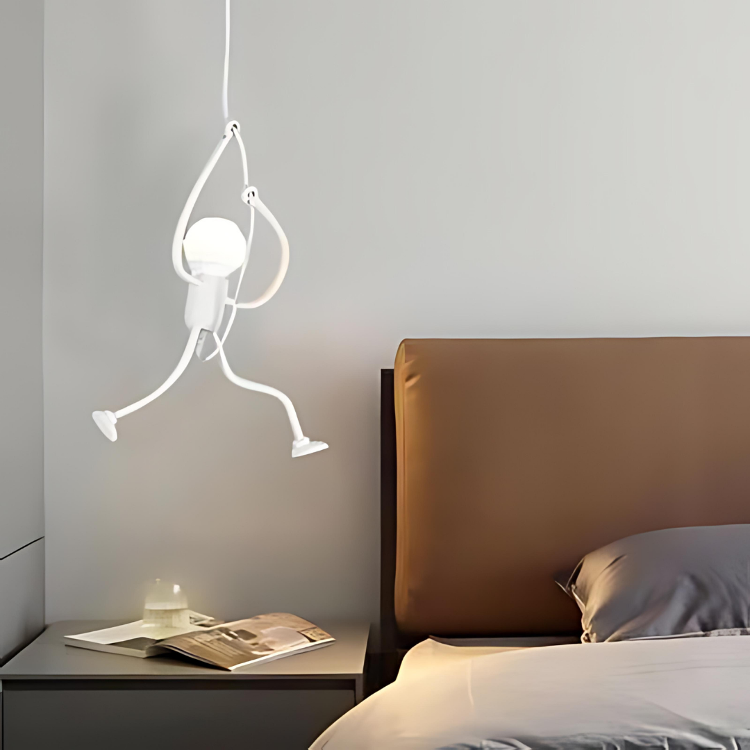 Modern Figure Pendant Light with LED Globe
