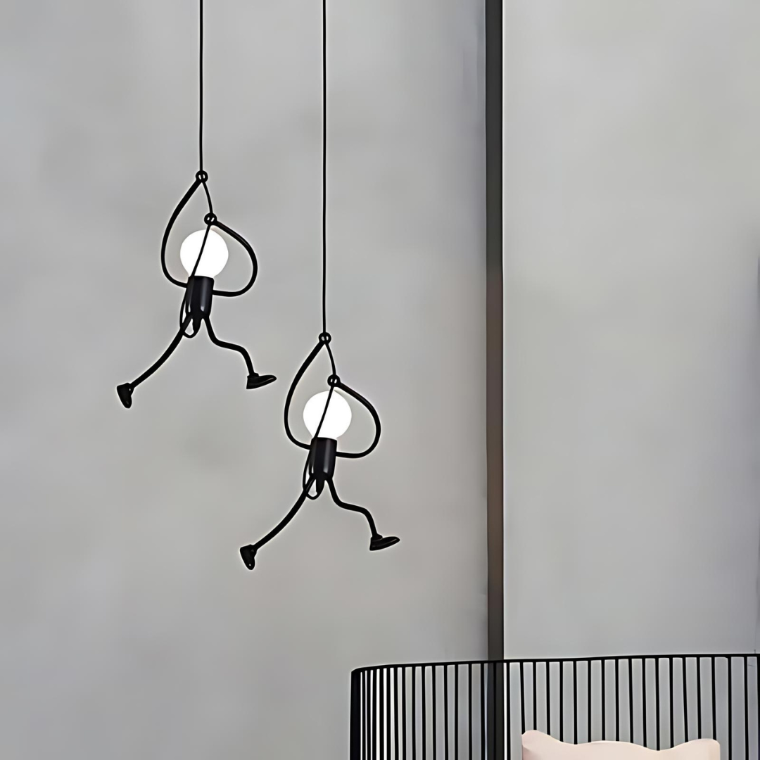 Modern Figure Pendant Light with LED Globe