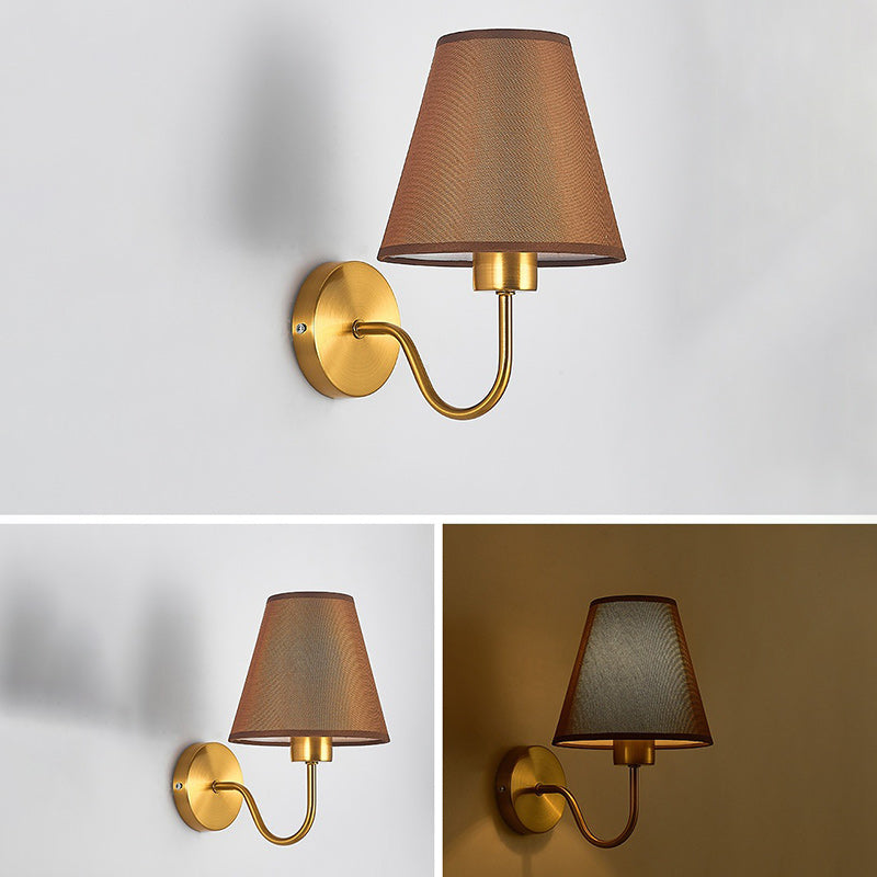 Nordic Iron Wall Sconce with Tapered Shade