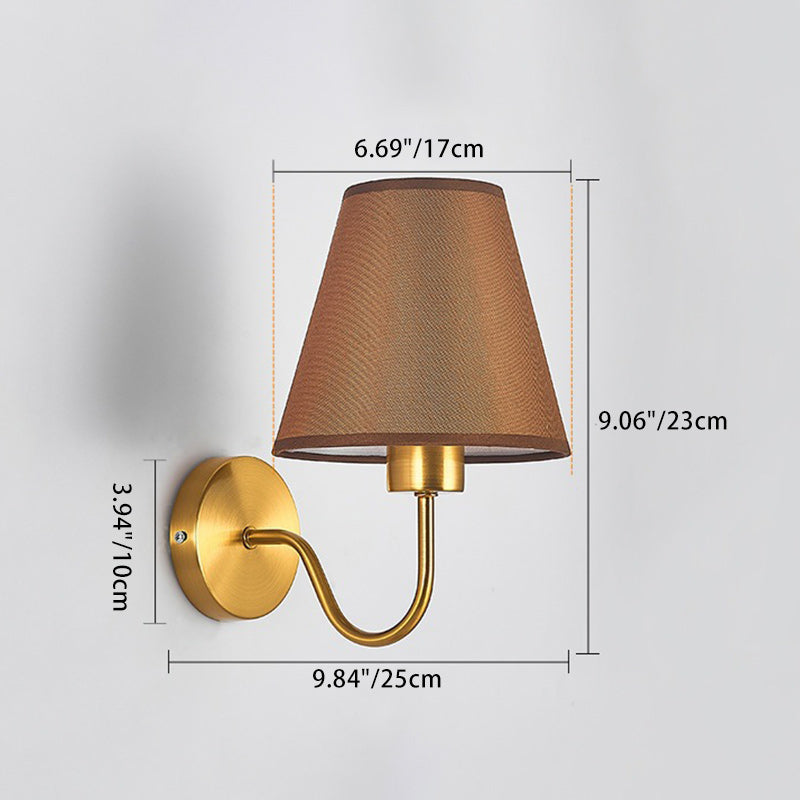Nordic Iron Wall Sconce with Tapered Shade