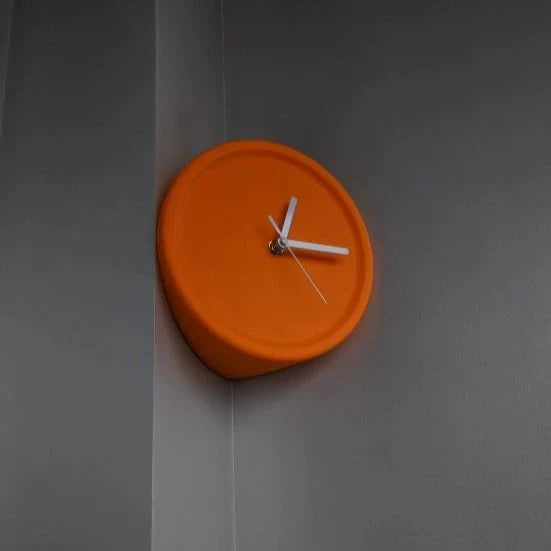 Nordic Resin Corner Wall Clock Round Shape