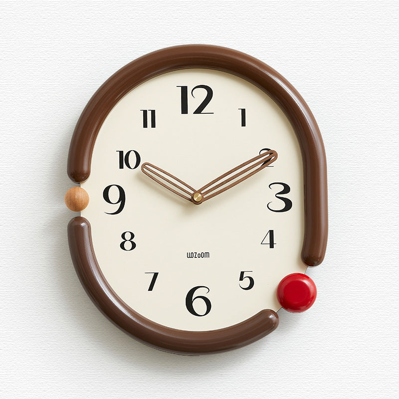 Scandinavian Open Ring Wall Clock with Pendulum