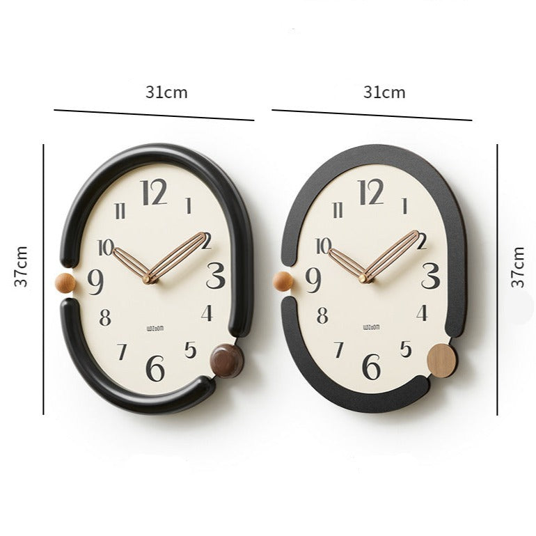 Scandinavian Open Ring Wall Clock with Pendulum