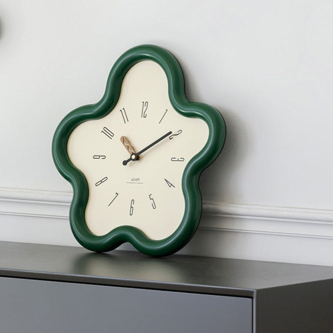 Cute Flower Pendulum Wall Clock Silent
