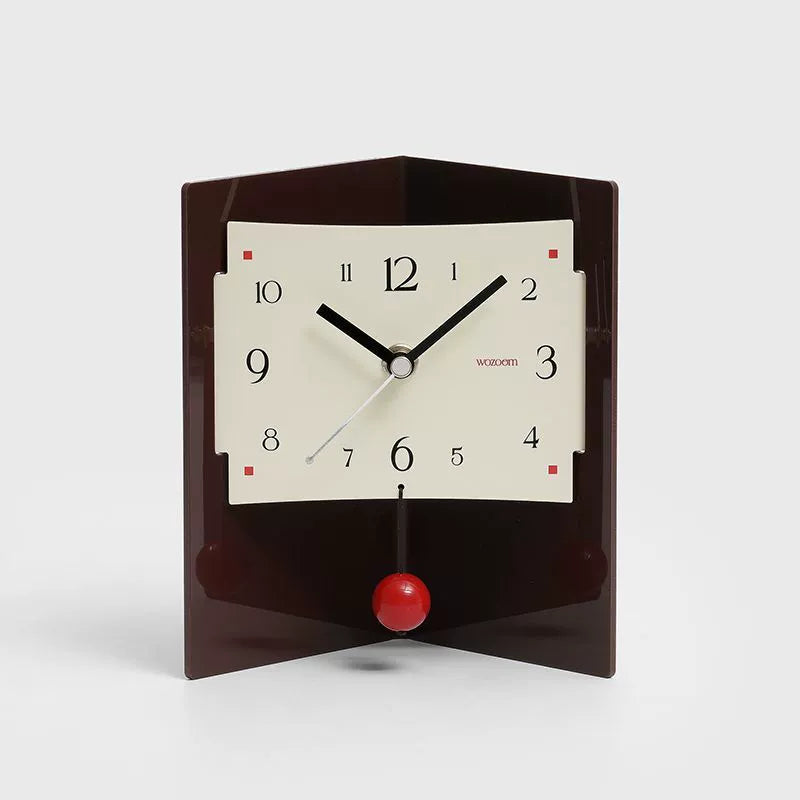 Acrylic Silent Desk Clock with Storage Tray