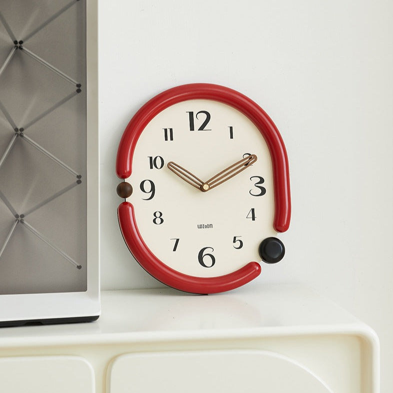 Scandinavian Open Ring Wall Clock with Pendulum
