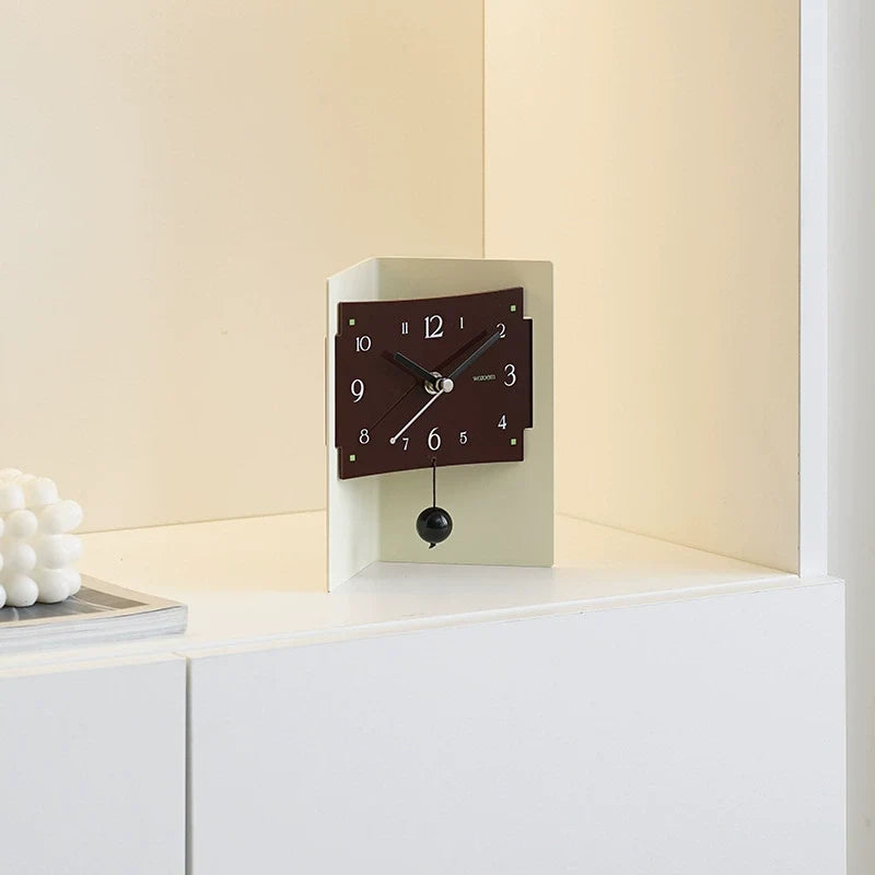 Acrylic Silent Desk Clock with Storage Tray