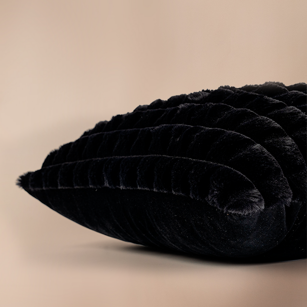 Plush Textured Pillow Cover with Grid Design