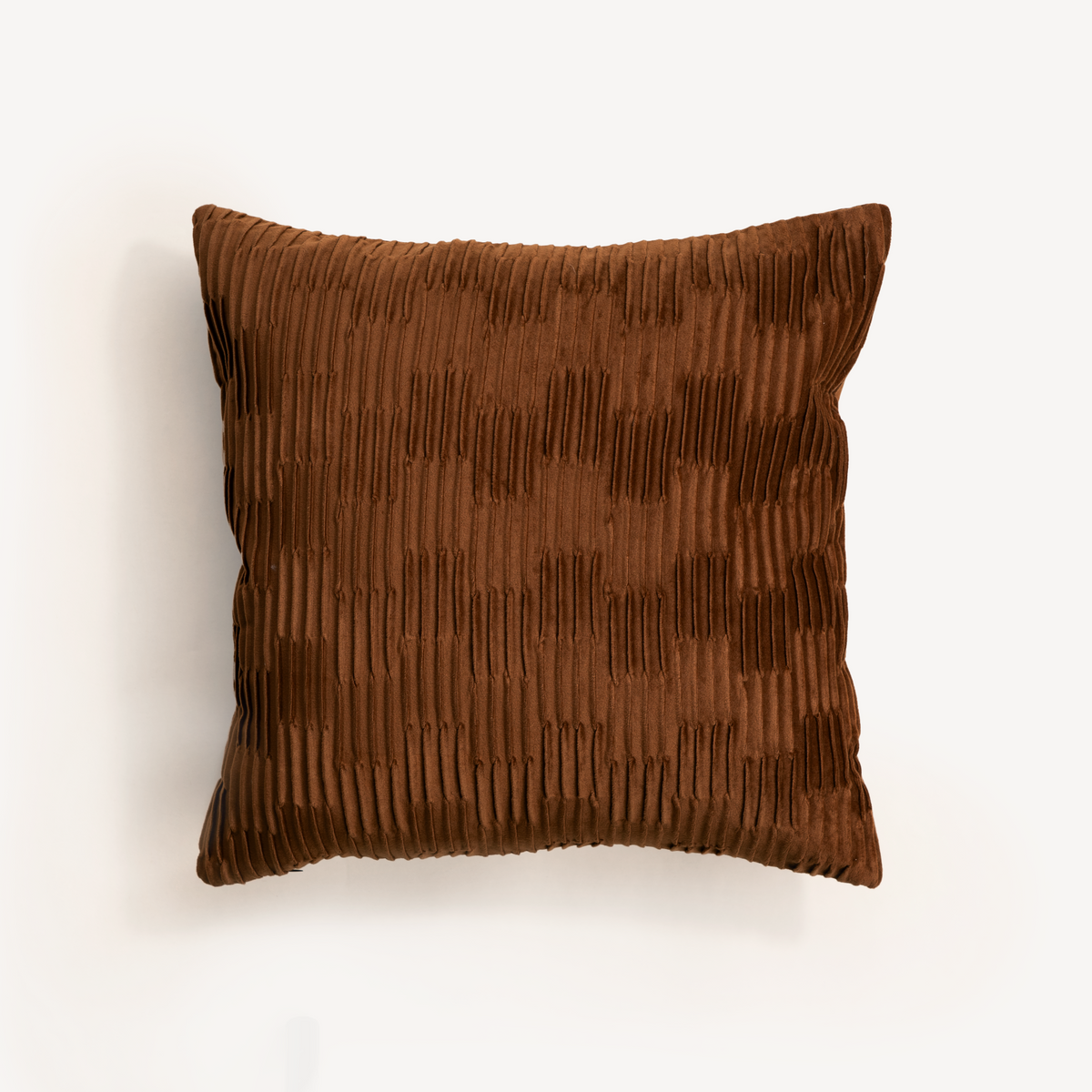 Plush Textured Pillow Cover with Grid Design