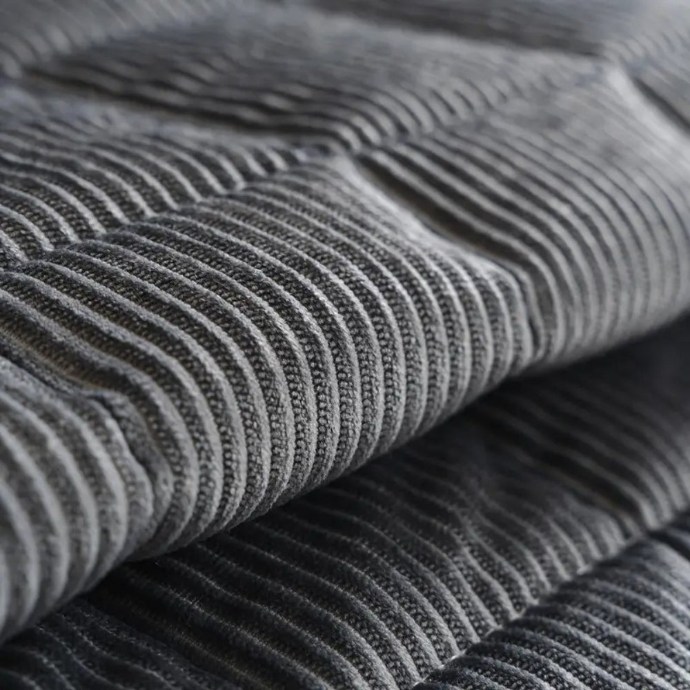 Quilted Couch Cover with Ribbed Edge