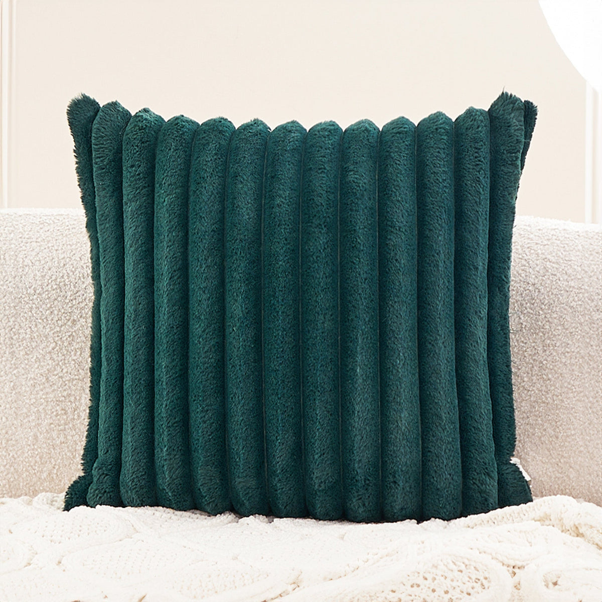 Soft Faux Fur Pillow Cover with Hidden Zipper