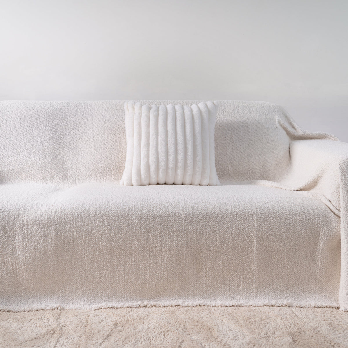 Soft Faux Fur Pillow Cover with Hidden Zipper