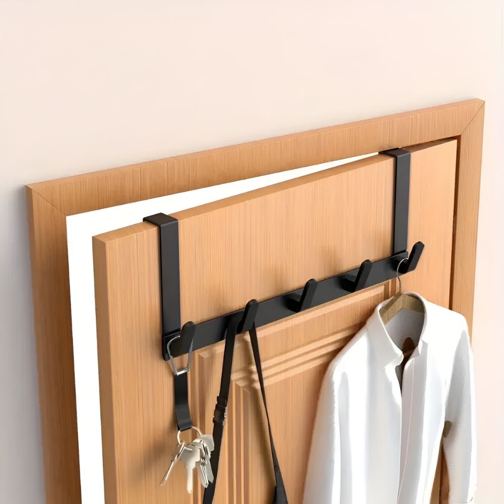 Stainless Door Hang Rack with 5 Hooks