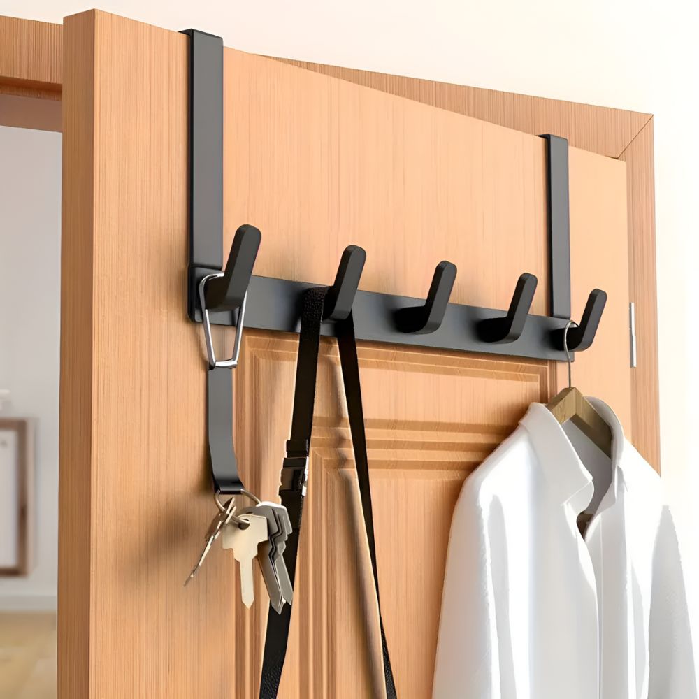 Stainless Door Hang Rack with 5 Hooks